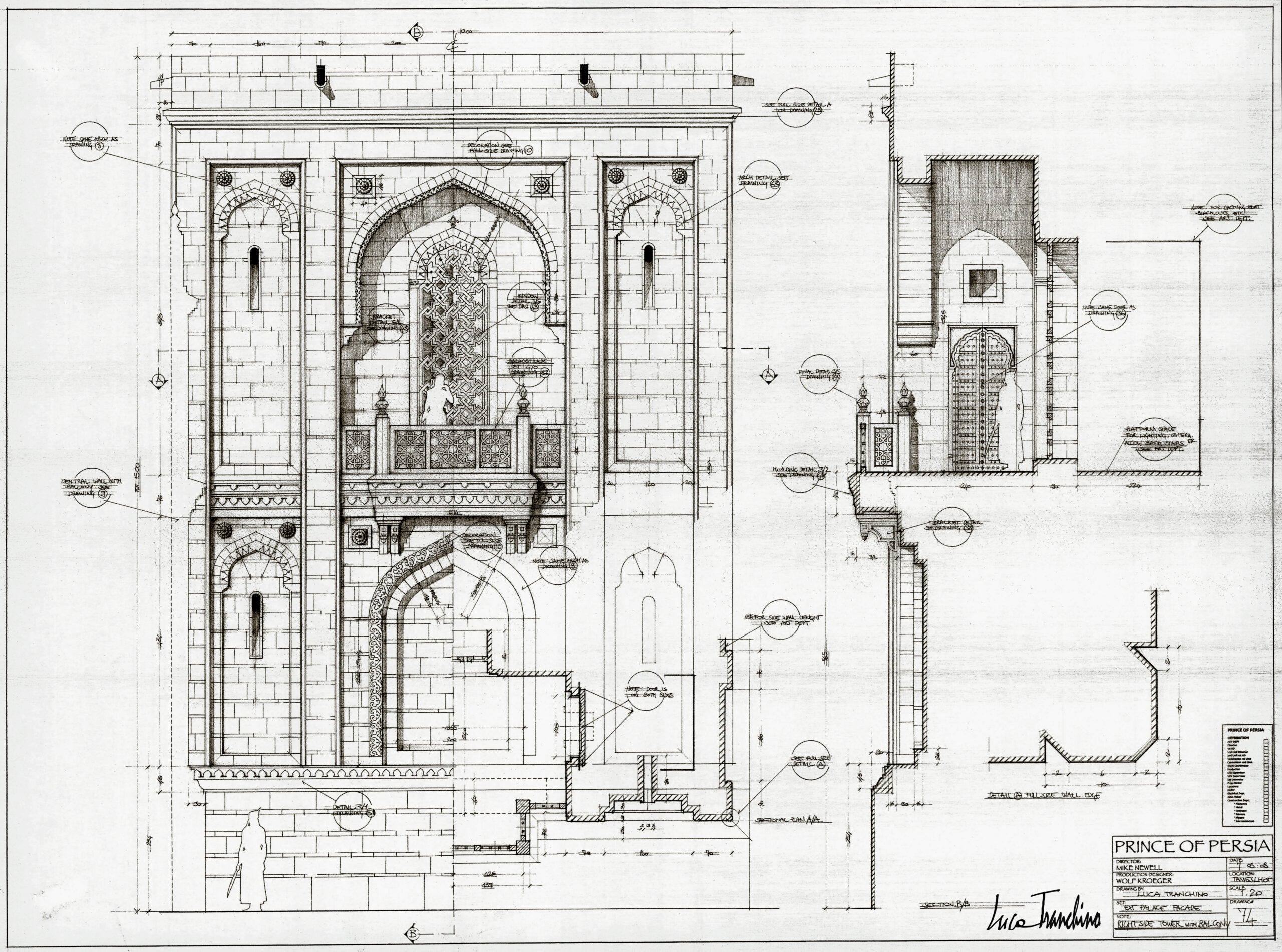 PRINCE OF PERSIA - Directed by Mike Newel - Ext. Palace, Technical Drawings by Luca Tranchino - ©2010 - Walt Disney Pictures