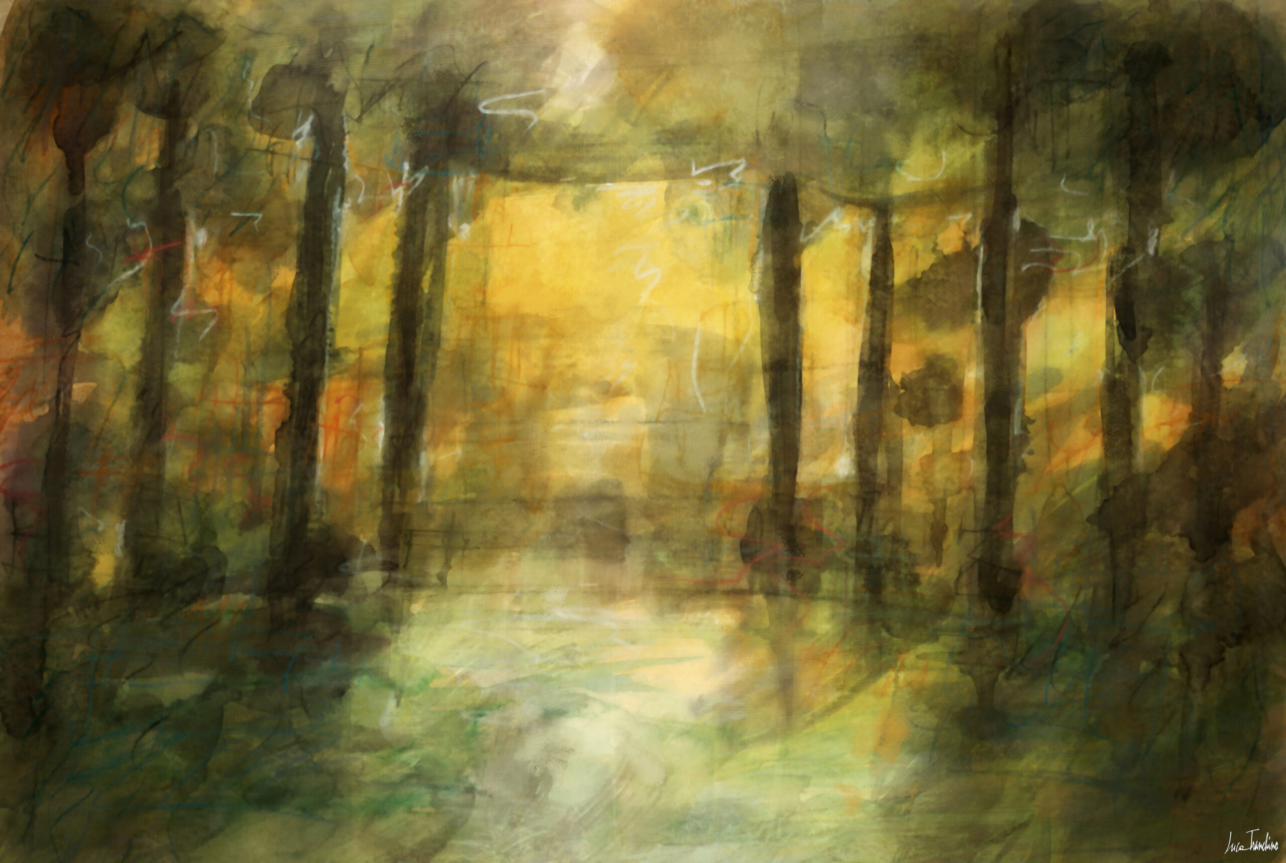“Misty Forest” - Artwork by Luca Tranchino - ©2003 - Mixed Media